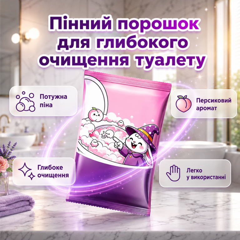 Пінистий порошок для чищення туалетів