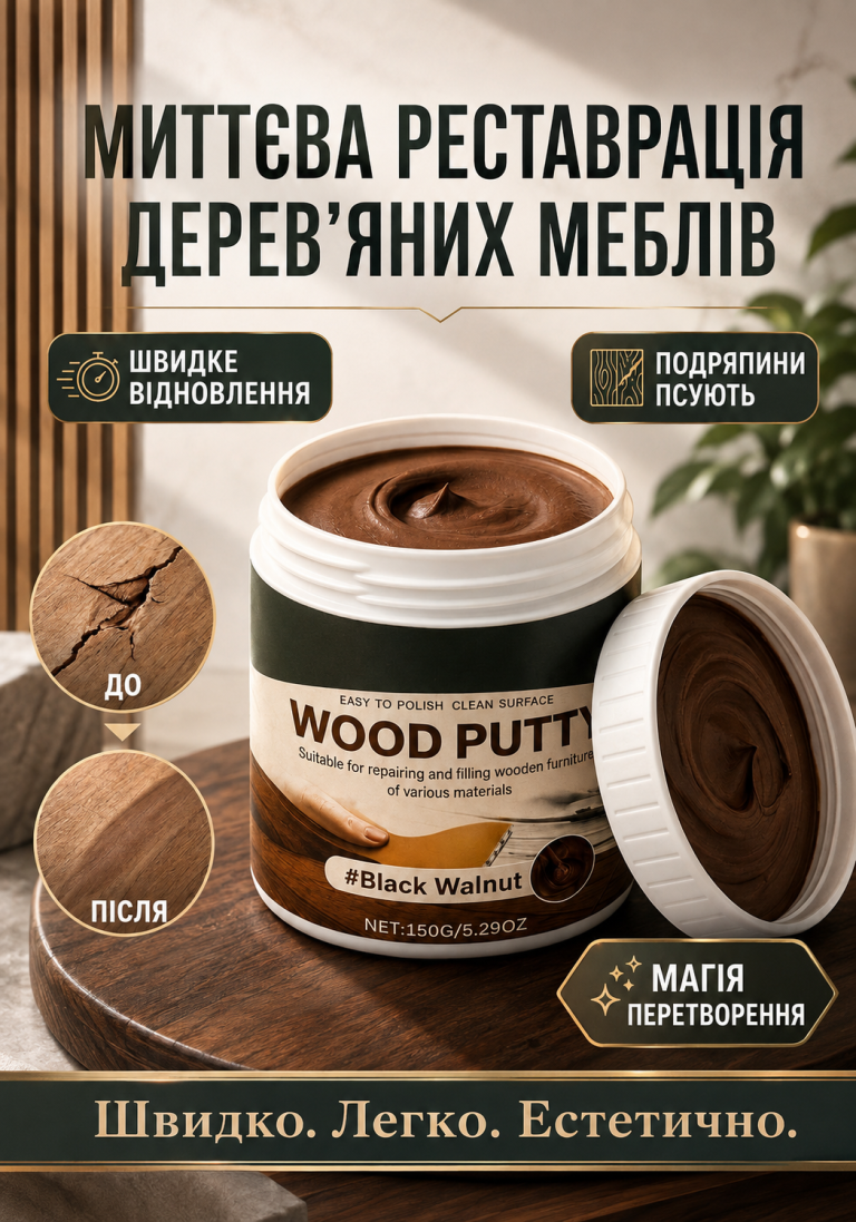 Миттєва реставрація дерев'яних меблів