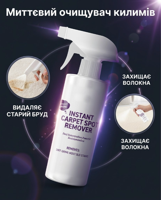 Миттєвий очищувач килимів