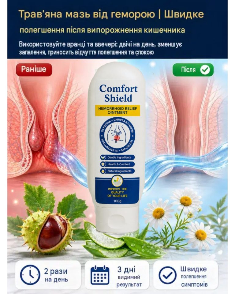 Comfort Shield — рослинна мазь для комфорту при геморої