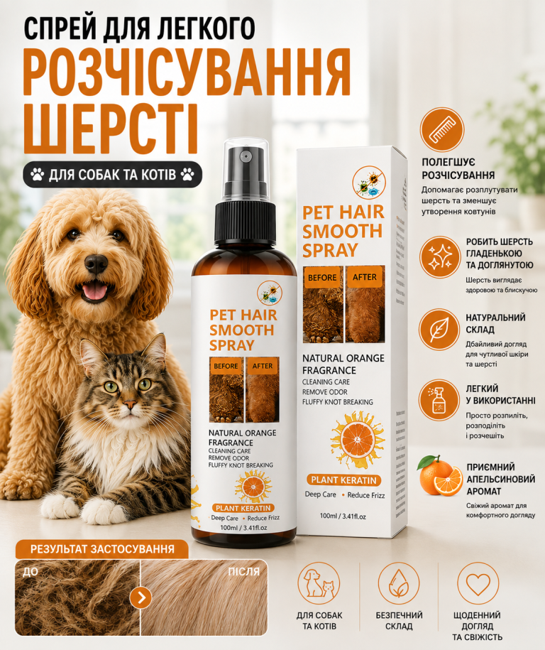 Спрей для легкого розчісування шерсті Pet Hair